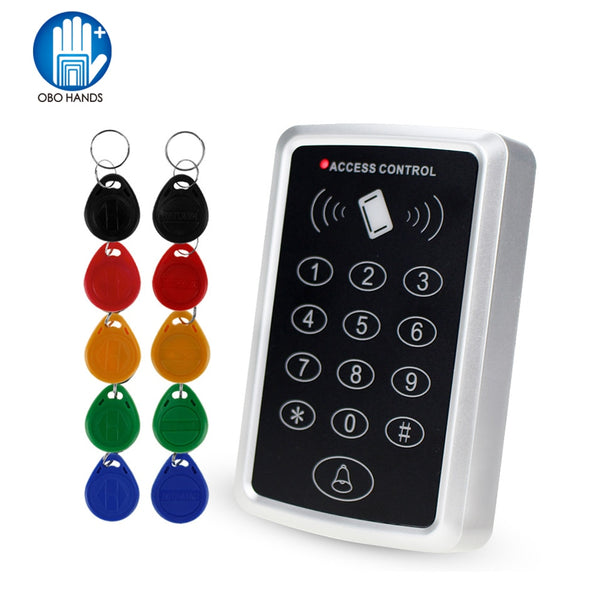 125KHz Rfid Standalone Access Control Keypad EM Card Reader with 10 Keychains Door Keyless Lock For Entry Security System - PanasiaMarine.Com
