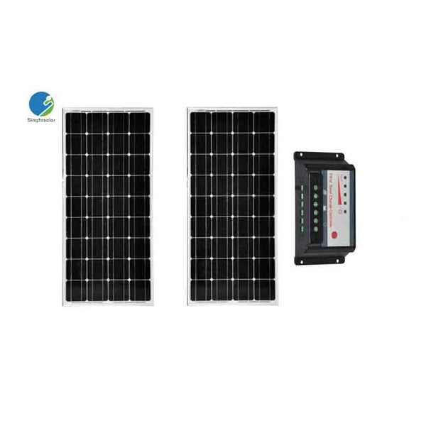 Solar Panel Kit 200W Solar Modules 100w 12V PWM Solar Charge Controller 20A 12V/24V Regulator Camp Marine Motorhome Caravan - PanasiaMarine.Com
