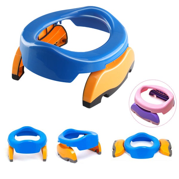 2018 New Portable Baby Infant Chamber Pots Foldaway Toilet Training Seat Travel Potty Rings with urine bag For Kids Blue Pink - PanasiaMarine.Com