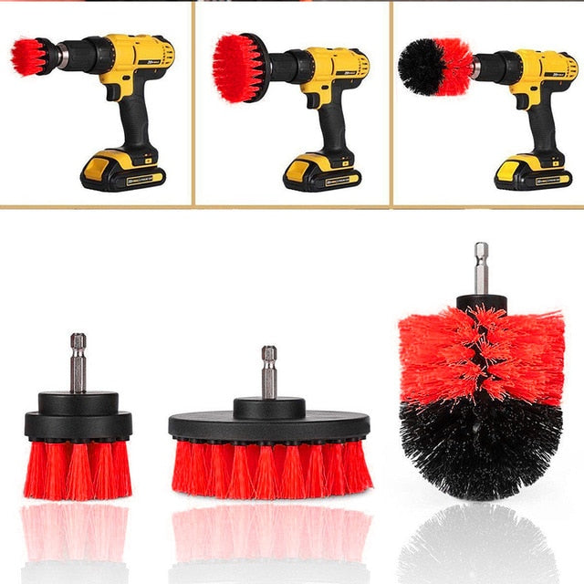 3pcs/Set Drill Scrubber Brush Car Kit Detailing Tile Grout Car Boat RV Tub Cleaner Scrubber Cleaning Tool Brushes Cleaning Kit - PanasiaMarine.Com