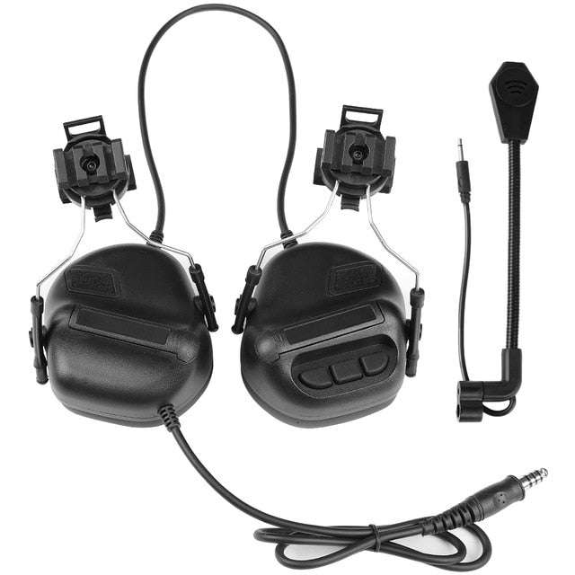 2019 Newest Tactical Headsets with Fast Helmet Rail Adapter Military Airsoft Shooting Headset Army Communication Accessories - PanasiaMarine.Com