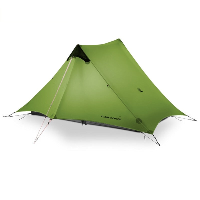2019 LanShan 2 FLAME'S CREED 2 Person Outdoor Ultralight Camping Tent 3 Season Professional 15D Silnylon Rodless Tent - PanasiaMarine.Com