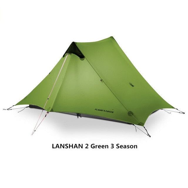 2019 LanShan 2 FLAME'S CREED 2 Person Outdoor Ultralight Camping Tent 3 Season Professional 15D Silnylon Rodless Tent - PanasiaMarine.Com