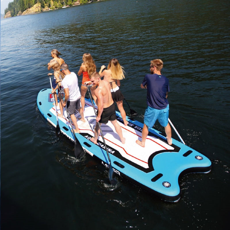 AQUA MARINA MEGA SUP Surfboard Paddle Board Multiplayer Stand Up Paddleboard Bodyboard With Fins Sup Board  550*152*20cm - PanasiaMarine.Com