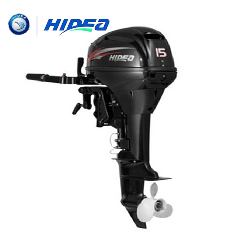 HIDEA Hot Selling Water Cooled 2-stroke 15 HP Marine Engine Outboard Motor For Boats  long shaft - PanasiaMarine.Com