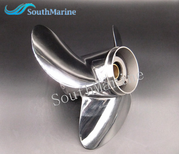 11 1/8x14-F Boat Motor Stainless Steel Propeller For Yamaha 40HP 50HP Outboard Motor 11 1/8 x 14 -F - PanasiaMarine.Com