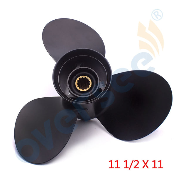 Aluminum Propeller 11 1/2x11 For Suzuki Outboard Motor DT40 DT50 40HP 50HP 11-1/2x11 58100-95222-019 - PanasiaMarine.Com