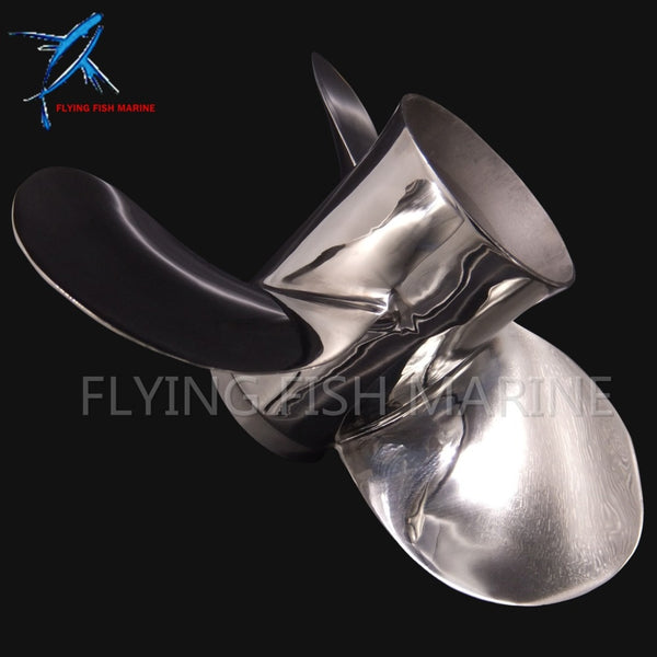 Stainless Steel Propeller 11 3/8x12-G Boat Engine For Yamaha 40HP 50HP Outboard Motor 11 3/8 x 12 -G 13 splines - PanasiaMarine.Com