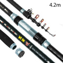 Carbon Fiber Distance Throwing Rod Fishing Rod long section super hard rod fishing pole 3.6/3.9/4.2/4.5/5.4m Fishing Tackle - PanasiaMarine.Com