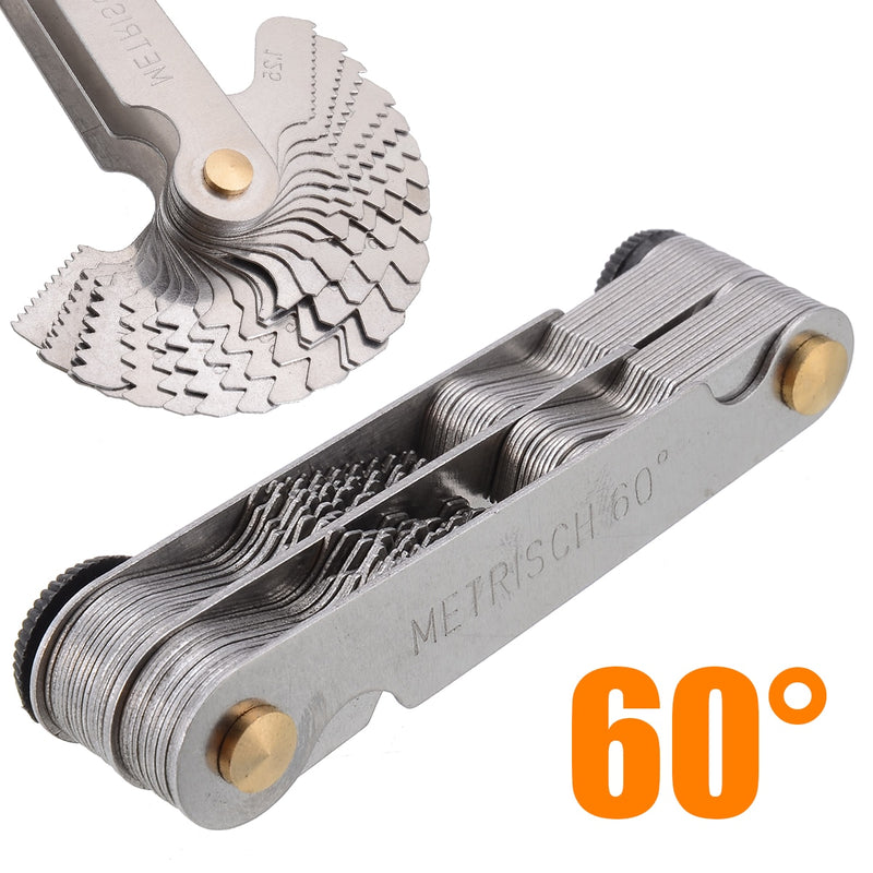 New 60 And 50 Degree Whitworth Metric Screw Thread Pitch Gauge Blade Gage For Measuring Tool - PanasiaMarine.Com