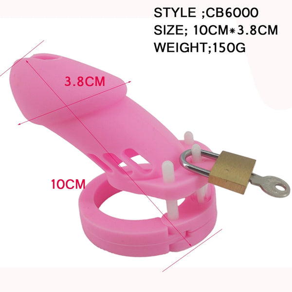 Adult sex toys male chastity device cock cage penis lock cage cb6000 penis cage with 5 rings - PanasiaMarine.Com