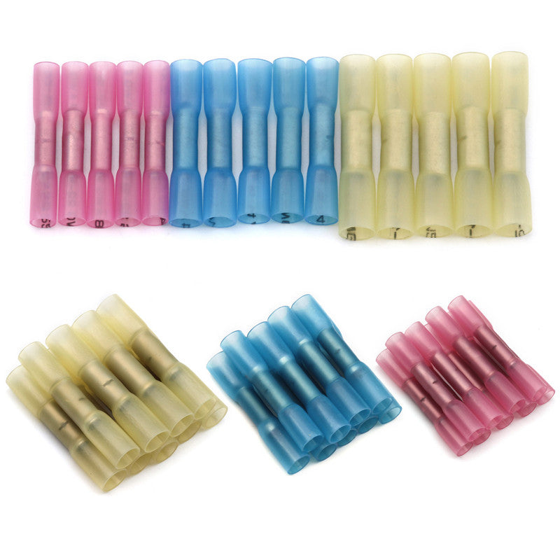 10/20/25/50PCS Heat Shrink Terminal Insulated Butt Electrical Splice Wire Connectors Cable Crimp Terminal Connector AWG 22-10 - PanasiaMarine.Com