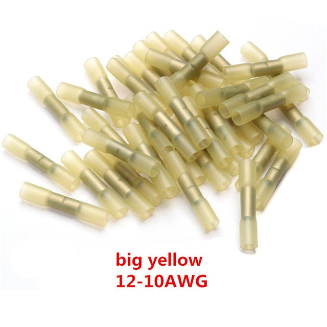10/20/25/50PCS Heat Shrink Terminal Insulated Butt Electrical Splice Wire Connectors Cable Crimp Terminal Connector AWG 22-10 - PanasiaMarine.Com