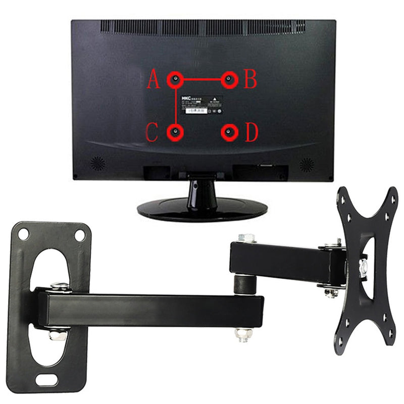 With Screws Adjustable Displayer TV Mount Set Steel Plate Frame Support Wall Hanging Easy Install Rotatable For 10-24 Inches - PanasiaMarine.Com