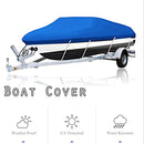 Boat Cover Waterproof Silver Reflective Fits V-HULL TRI-HULL Fishing Boat Runabout Bass Boat  Fishing SKI Protection - PanasiaMarine.Com
