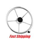 316 Stainless Steel Yacht steering wheel 25 Degree with Knob Speedboat boat Hydraulic steering system Alternate steering wheel - PanasiaMarine.Com