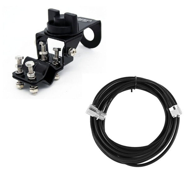 Nagoya RB-46 Antenna Mount Bracket Clip with 5M Feeder Extension Cable For Mobile Car Vehicle QYT BAOJIE TYT Radio Accessories - PanasiaMarine.Com