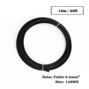 10m 30ft x 14AWG 2.5mm2 Black Color Positive wire Insulated photovoltaic electrical MC4 Connector cables solar panel connect - PanasiaMarine.Com