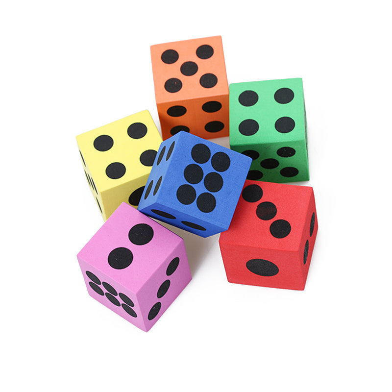 2Pcs Foam Dot Dice For Children Adult Entertainment Learning Accessory Learning Resources Soft Maths Dice Multicolor Dice - PanasiaMarine.Com