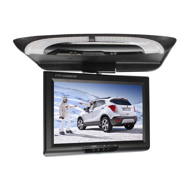 9 Inch Car Monitor CD Player Dome Lights DVD Digital Screen LCD Color Roof Mount Display ABS Multimedia Video TFT Flip Down - PanasiaMarine.Com