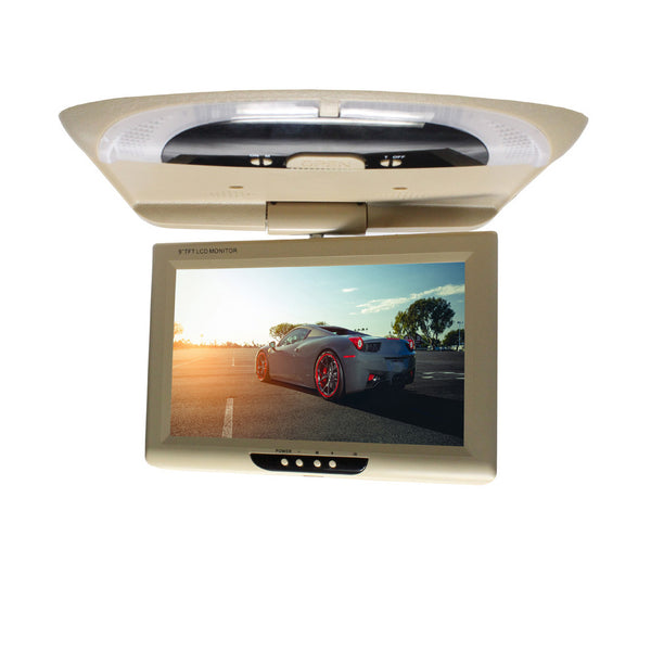 9 Inch Display Multimedia With Remote Controller LCD Color CD Player Dome Lights DVD Roof Mount Car Monitor Flip Down ABS Video - PanasiaMarine.Com