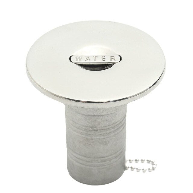 Hardware Fuel Marine Boat Deck Fill/Filler Keyless Cap 316 Stainless Steel Resist Corrosion Includes Attachment Chain Durable - PanasiaMarine.Com