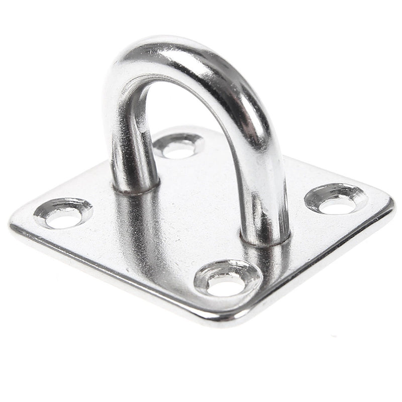 4 Holes With Ring Stainless Steel Marine Boat Deck Hardware Eye Plate Rope Fixing Rectangle Yacht Accessories - PanasiaMarine.Com