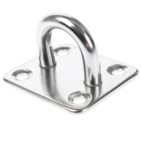 4 Holes Boat Deck Eye Plate Rope Fixing Stainless Steel With Ring Rectangle Hardware Marine Yacht Accessories - PanasiaMarine.Com