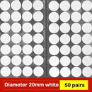 50Pair/lot Self-adhesive Magic Dots the hooks nylon sticker self adhesive hook and loop Velcro fastener with Glue DIY for sewing - PanasiaMarine.Com