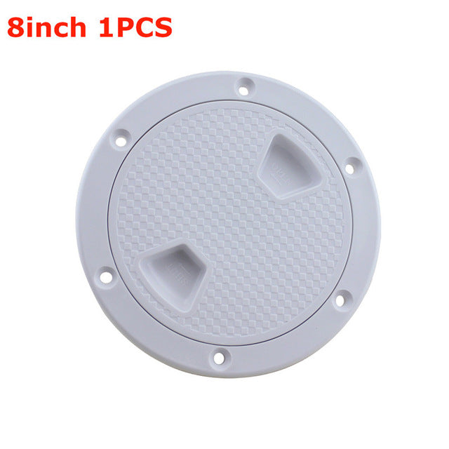4" 6" 8" ABS Plastic Round Hatch Cover Deck Plate Non Slip Deck Inspection Plate for Marine RV yacht Boat Accessories White - PanasiaMarine.Com