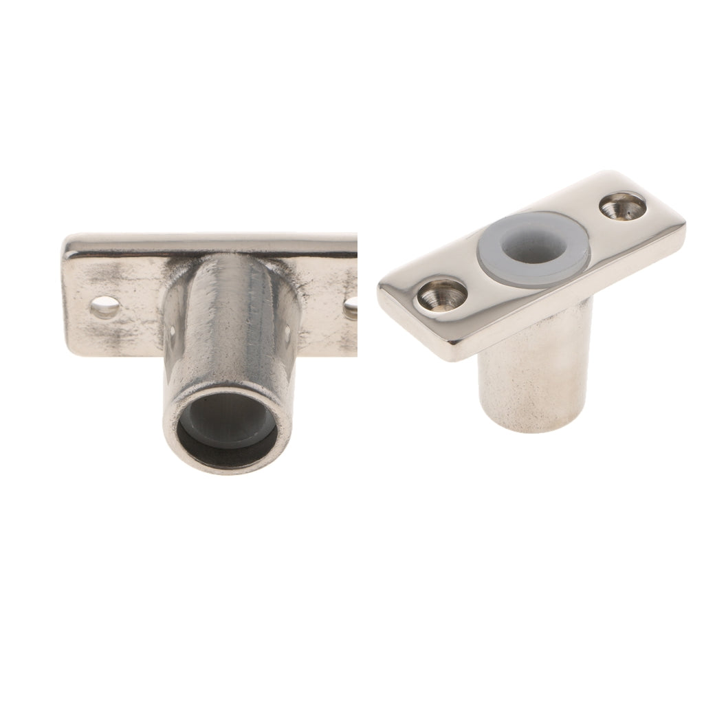 2 Packs 316 Stainless Steel Rowlock / Oarlock Sockets Flush Mount for