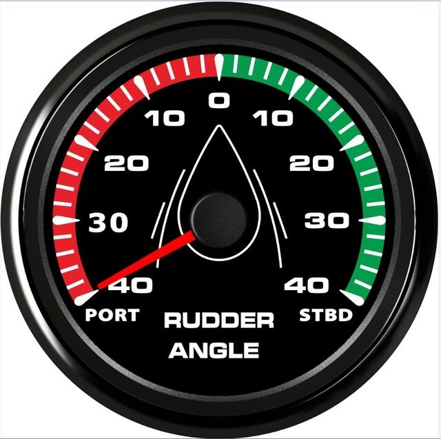 1pc New Style 85mm Marine Lcd Rudder Angle Gauges Waterproof IP67 Rudder Angle Meters Instrument 0-190ohm with 8 Kinds Backlight - PanasiaMarine.Com