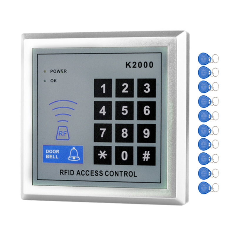 RFID Standalone Access Control Keypad 125KHz Card Reader Door Lock with 10 Proximity Key Fobs for Door security System-K2000 - PanasiaMarine.Com