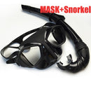 DEEPGEAR Top Scuba diving gears and snorkel equipment Black silicone diving mask Low profile spearfishing mask flexable snorkel - PanasiaMarine.Com