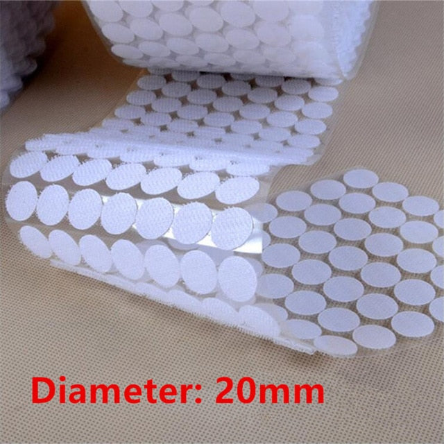 50Pairs Nylon hooks and loops Sticker strong self Adhesive Round dot glue on stickers home use Curtain fastener - PanasiaMarine.Com