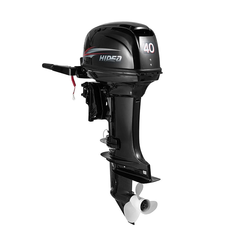 HIDEA Outboard Motor 40HP 2 Stroke Inflatable Fishing Boat Engine Rear Control Long Shaft with Ignition System ECU Two Cylinde - PanasiaMarine.Com