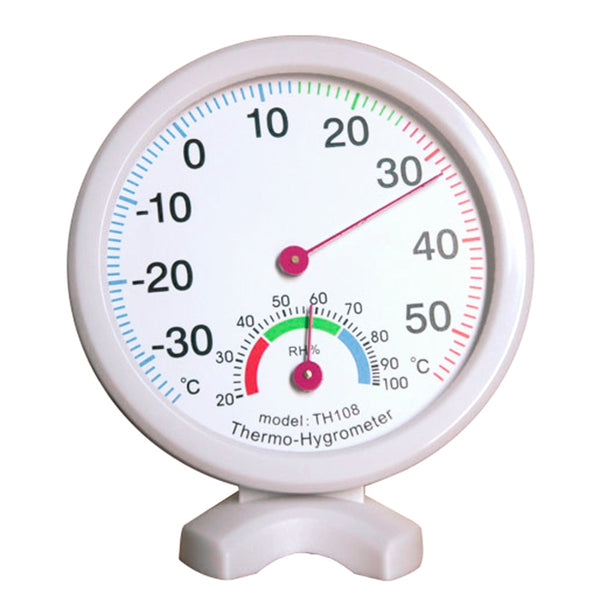 Mini Round Clock-shaped Indoor Outdoor Hygrometer Humidity Thermometer Temperature Meter Gauge - PanasiaMarine.Com