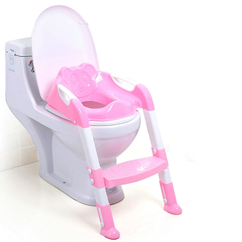 2 Colors Baby Potty Training Seat Children's Potty Baby Toilet Seat With Adjustable Ladder Infant Toilet Training Folding Seat - PanasiaMarine.Com