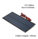 12V 18V Solar Panel with 100/200cm wire Mini Solar System DIY For Battery Cell Phone Charger 1.8W 1.92W 2W 2.5W 3W 1.5W 4.5W 5W - PanasiaMarine.Com