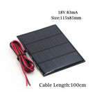 12V 18V Solar Panel with 100/200cm wire Mini Solar System DIY For Battery Cell Phone Charger 1.8W 1.92W 2W 2.5W 3W 1.5W 4.5W 5W - PanasiaMarine.Com