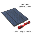 12V 18V Solar Panel with 100/200cm wire Mini Solar System DIY For Battery Cell Phone Charger 1.8W 1.92W 2W 2.5W 3W 1.5W 4.5W 5W - PanasiaMarine.Com