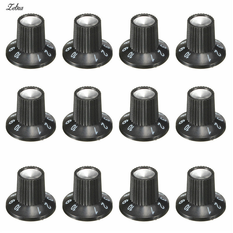 Zebra 12pcs/Lot Guitar Amplifier Knobs AMP Skirted Volume Tone Control Speed Knobs For Acoustic Guitar Musical Instruments Parts - PanasiaMarine.Com