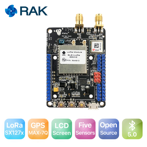 RAK815 Location Tracker Module BLE Bluetooth 5.0 Beacon with GPS Temperature Sensors OLED Display LoRaWAN RAK813 Breakboard Q194 - PanasiaMarine.Com