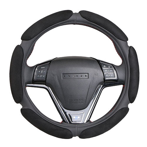 Non-slip Steering-Wheel Cover with 3D Design/Flocking clothcar steering wheel braid diameter 38CM For 95% Car - PanasiaMarine.Com
