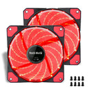 120mm PC Computer 16dB Ultra Silent 15 LEDs Case Fan Heatsink Cooler Cooling w/ Anti-Vibration Rubber,12CM Fan,12VDC 3P IDE 4pin - PanasiaMarine.Com