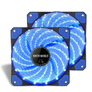 120mm PC Computer 16dB Ultra Silent 15 LEDs Case Fan Heatsink Cooler Cooling w/ Anti-Vibration Rubber,12CM Fan,12VDC 3P IDE 4pin - PanasiaMarine.Com