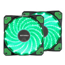 120mm PC Computer 16dB Ultra Silent 15 LEDs Case Fan Heatsink Cooler Cooling w/ Anti-Vibration Rubber,12CM Fan,12VDC 3P IDE 4pin - PanasiaMarine.Com