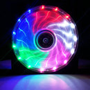 120mm PC Computer 16dB Ultra Silent 15 LEDs Case Fan Heatsink Cooler Cooling w/ Anti-Vibration Rubber,12CM Fan,12VDC 3P IDE 4pin - PanasiaMarine.Com