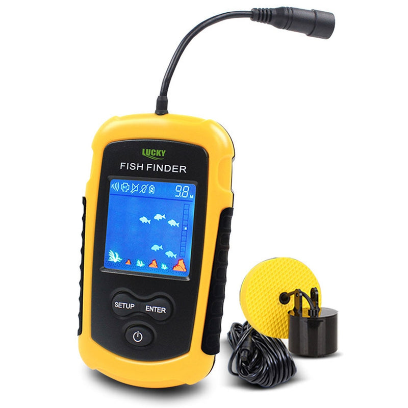 Color Display Portable Fish Finder Sonar Sounder Alarm Transducer Fishfinder 0.7-100m fishing echo sounder with English - PanasiaMarine.Com