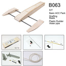 RC Speed Boat 495mm Wooden Sponson Outrigger Shrimp Racing Boat Model Building Kits Radio Remote Control Speedboat - PanasiaMarine.Com